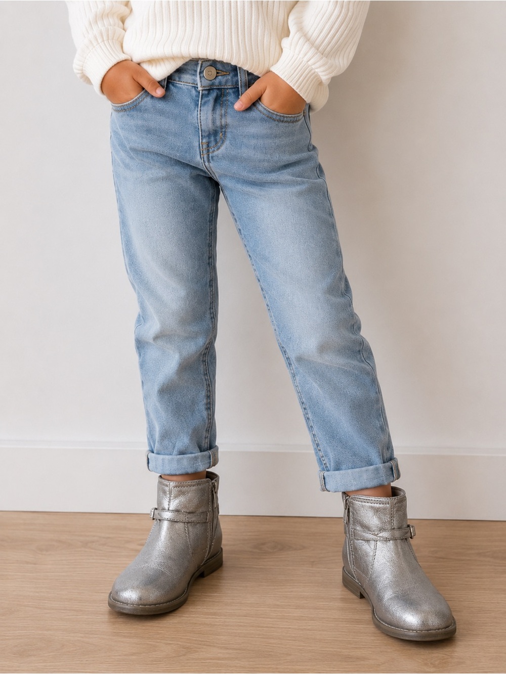Gap Stylish Silver Kids Boots size 11